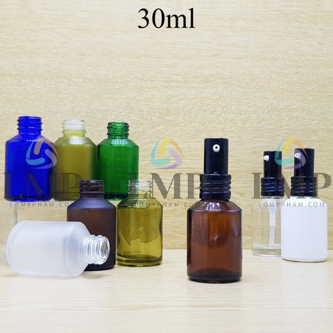 Chai thủy tinh vát đầu nhôm giọt cao 30ml