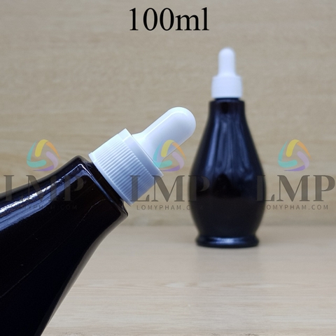 Chai đèn dầu nắp bóp khoen nhựa sọc 100ml