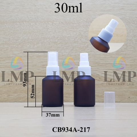 Chai thủy tinh vát đầu phun sương sọc 30ml