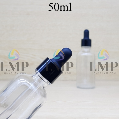 Chai tinh dầu nắp bóp khoen nhựa trơn 50ml