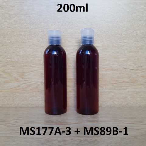Chai nâu vai tròn nắp nhấn trong 200ml