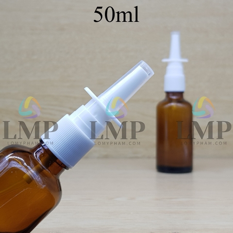 Chai tinh dầu xịt mũi vuông thẳng 50ml