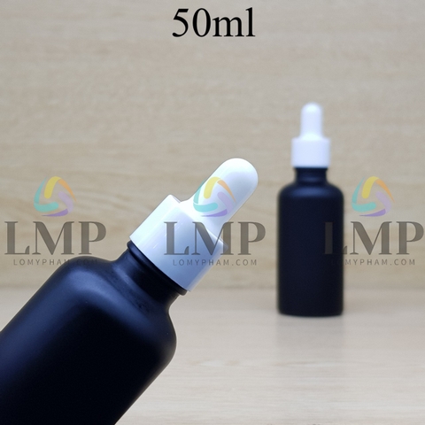 Chai tinh dầu phun mờ nắp bóp khoen nhựa trơn 50ml