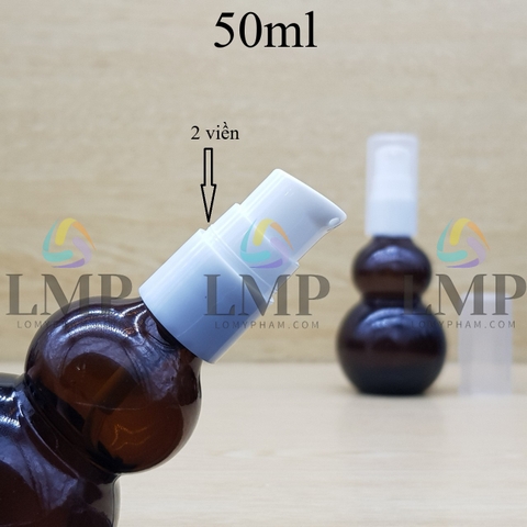 Chai hồ lô đầu xịt giọt có 2 viền 50ml