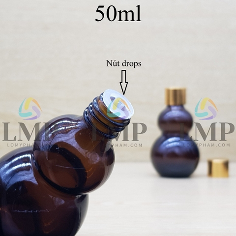 Chai hồ lô nắp xi KO viền 50ml