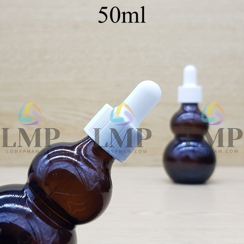Chai hồ lô nắp bóp khoen nhựa sọc 50ml