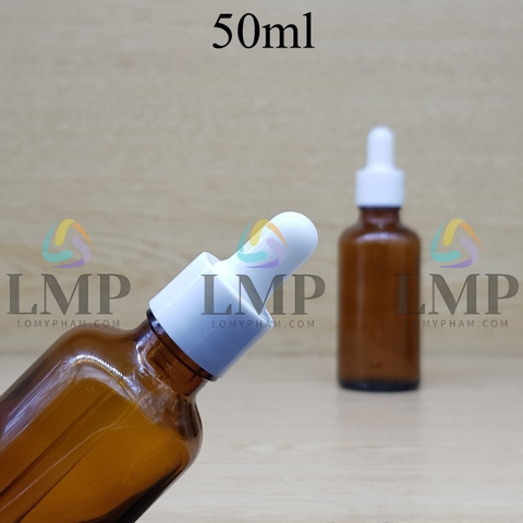 Chai tinh dầu nắp bóp khoen nhựa trơn 50ml