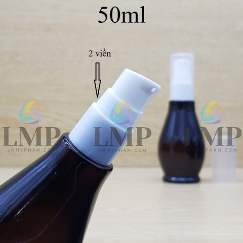 Chai đèn dầu đầu xịt giọt 2 viền 50ml