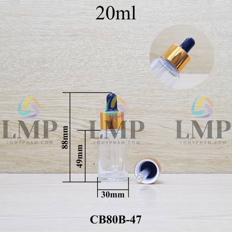 Chai thủy tinh nắp bóp khoen nhôm