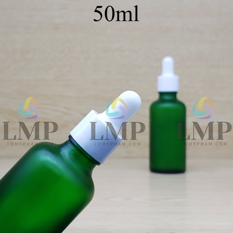 Chai tinh dầu phun mờ nắp bóp khoen nhựa trơn 50ml