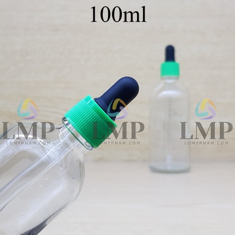 Chai tinh dầu nắp bóp khoen nhựa sọc 100ml