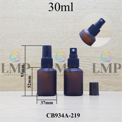Chai thủy tinh vát đầu phun sương sọc 30ml