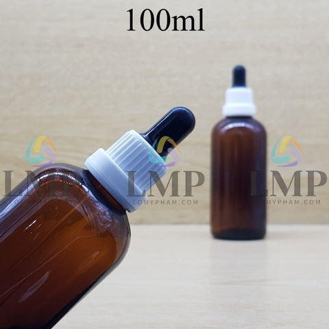 Chai tinh dầu nắp bóp sọc dày 100ml