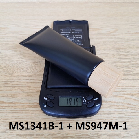 Tuýp tròn đen nhám nắp tre 100ml