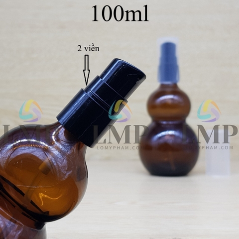 Chai hồ lô đầu xịt giọt có 2 viền 100ml