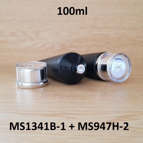 Tuýp tròn đen nhám nắp bạc 100ml