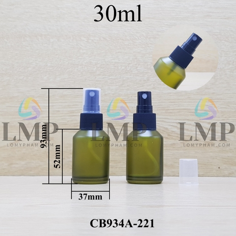 Chai thủy tinh vát đầu phun sương sọc 30ml