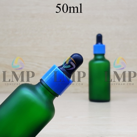Chai tinh dầu phun mờ nắp bóp khoen nhựa trơn 50ml