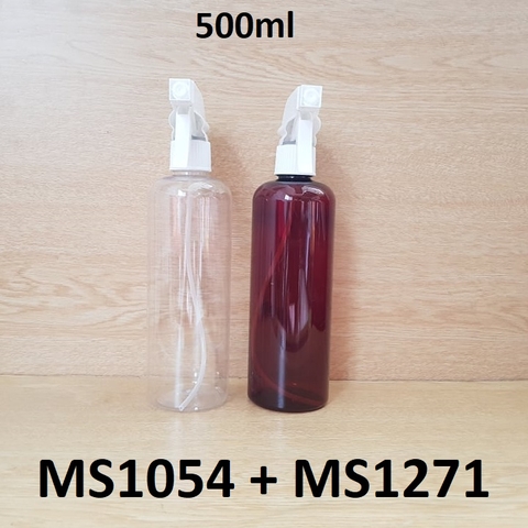 Chai PET dáng cao vai tròn cò súng 500ml
