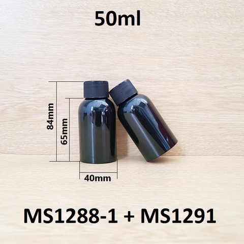 Chai PET xanh đậm nắp vặn sọc 50ml