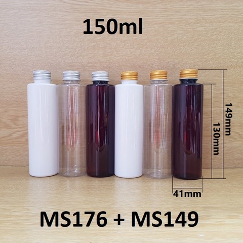Chai trong vai ngang nắp cuốn biên 150ml