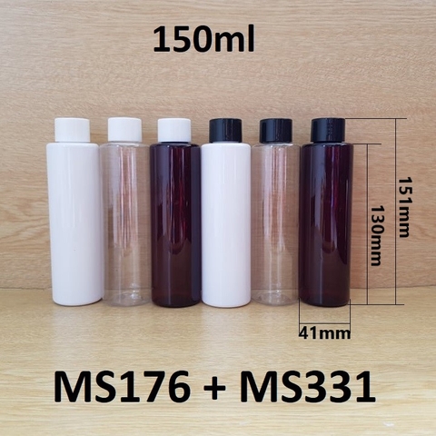 Chai vai ngang nắp vặn 150ml
