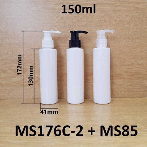 Chai trắng vai ngang vòi van 150ml