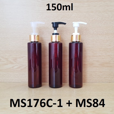 Chai nâu vai ngang vòi van xi vàng 150ml