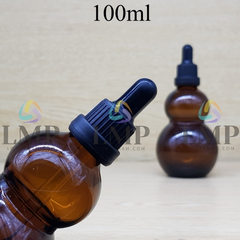 Chai hồ lô nắp bóp sọc dày 100ml