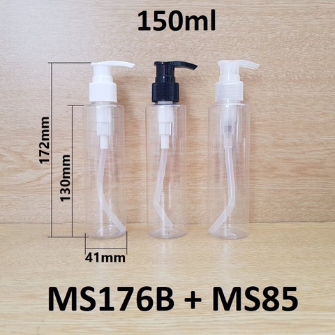 Chai trong vai ngang vòi van 150ml
