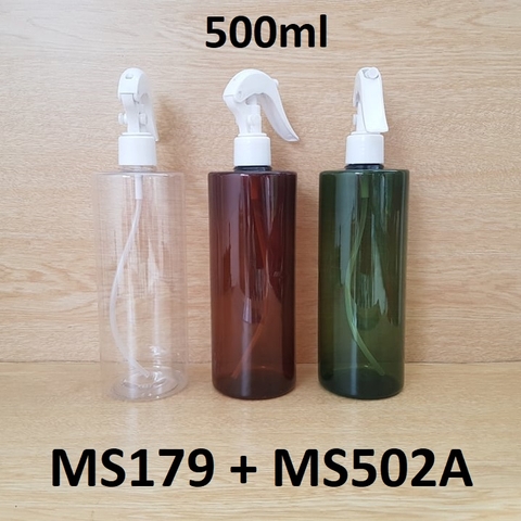 Chai vai ngang đầu xịt kiếng 500ml