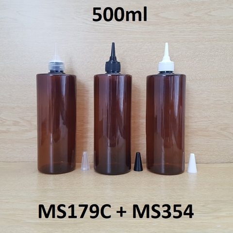 Chai nâu vai ngang nắp nhọn 500ml