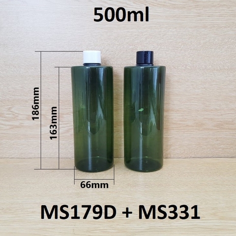 Chai rêu vai ngang nắp vặn 500ml