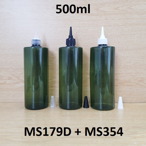 Chai rêu vai ngang nắp nhọn 500ml