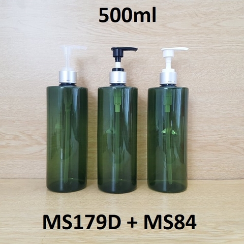 Chai rêu vai ngang vòi van xi bạc 500ml