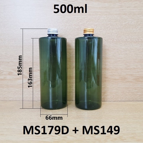 Chai rêu vai ngang nắp nhôm cuốn 500ml