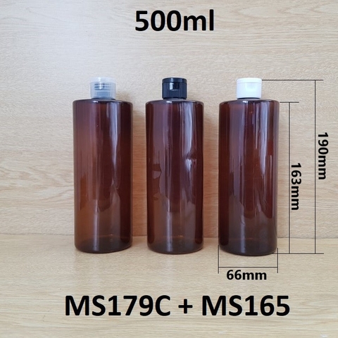 Chai nâu vai ngang nắp bật 500ml