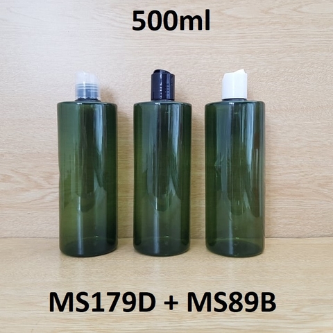 Chai rêu vai ngang nắp nhấn 500ml