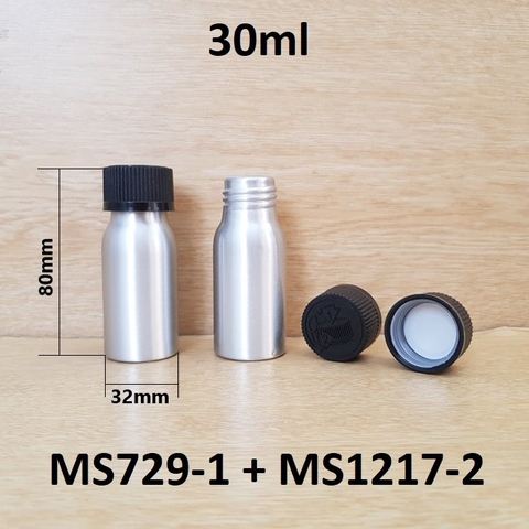 Chai nhôm nắp child resistant 30ml