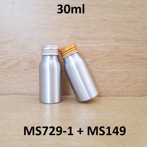 Chai nhôm nắp cuốn biên 30ml