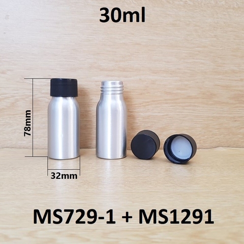 Chai nhôm nắp vặn sọc 30ml