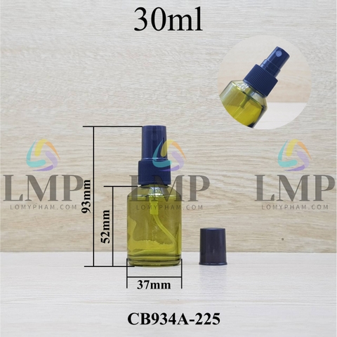 Chai thủy tinh vát đầu phun sương sọc 30ml