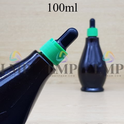 Chai đèn dầu nắp bóp khoen nhựa sọc 100ml