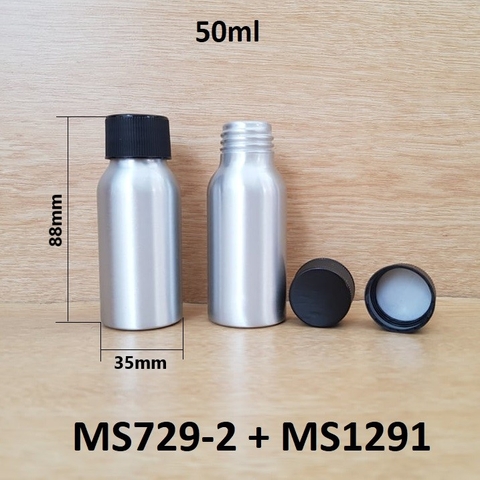 Chai nhôm nắp vặn sọc 50ml
