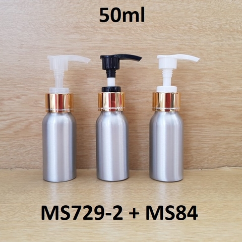 Chai nhôm vòi van xi vàng 50ml