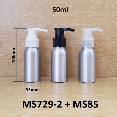 Chai nhôm vòi van 50ml