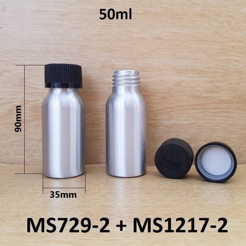 Chai nhôm nắp child resistant 50ml