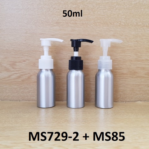 Chai nhôm vòi van 50ml