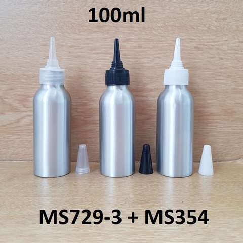 Chai nhôm nắp nhọn 100ml