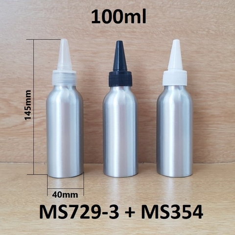 Chai nhôm nắp nhọn 100ml